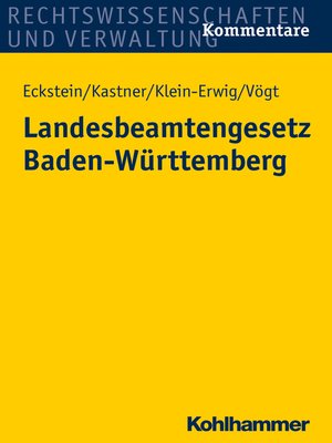 cover image of Landesbeamtengesetz Baden-Württemberg